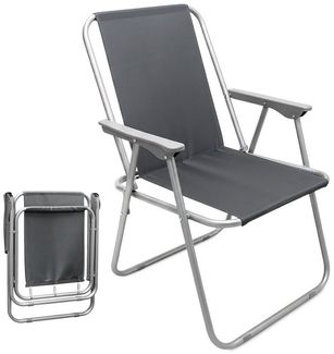 Spetebo Klappstuhl Camping Stuhl mit Armlehnen belastbar bis 100 kg (75 x 52 x 44 cm, 1 St), Leichtes Gewicht von nur 1,8 kg