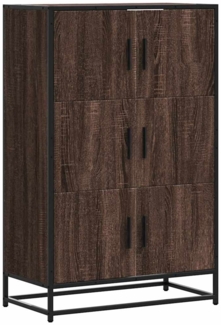 vidaXL Highboard Braun Eichen-Optik 68x35x106,5cm Holzwerkstoff Metall 849073