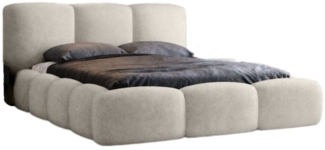 Luxusbetten24 Polsterbett Designer Polsterbett Alena Bouclé, mit Stauraum
