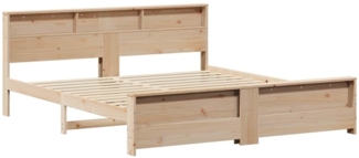 vidaXL Bettrahmen mit Kopfteil Braun 200 x 200 cm Holzwerkstoff 3394213