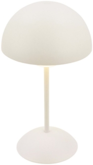 BRILONER - LED Tischlampe kabellos IP44 mit Touch, dimmbar, Akku tauschbar, Nachttischlampe, Leselampe, LED Lampe, Campinglampe, Tischleuchte, Akkulampe, Outdoor Lampe, 16x29 cm (DxH), Altweiß