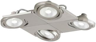 Eglo 39251 LED Luxus Wandleuchte u. Deckenleuchte 4-flammig in nickel matt BREA