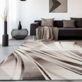 SIMPEX24 Designteppich Abstrakt Wellen Design, Läufer, Höhe: 12 mm, Kurzflor Teppich Wohnzimmer Abstrakt Wellen Design Verschidene Größen