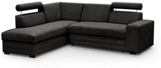 Beautysofa Ecksofa Roma Die Lieferung beinhaltet die Lieferung in die Wohnung, 250 cm breite L-Form Polsterecke, Schlaffunktion, Bettkasten, verstellbare Kopfstützen