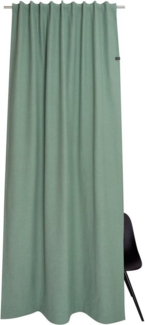 SCHÖNER WOHNEN-Kollektion Vorhang Solo (1 St), Multifunktionsband, blickdicht, Jacquard, mit Lederapplikation