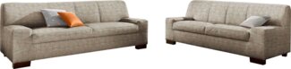 DOMO collection Polstergarnitur Norma kubisch und zeitlos, (Set, 2-tlg), bestehend aus je einem 2- und 3-Sitzer