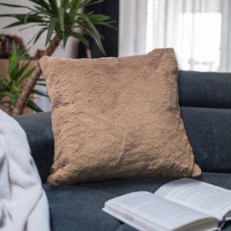 REALLaxx Fellkissen Eliane, 45x45cm, kuscheliges Sofakissen, Bezug inkl. Füllung, waschbar