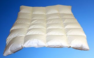 White Sibiria Schneegänseflaum Daunendecke mit 4 cm Außensteg 135x200 cm
