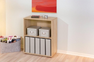 Regal Bücherregal PARINI 1 Sonoma Eiche mit 1 verstellbaren Boden