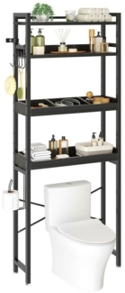 Dripex Badregal über Toilette, Toilettenregal Höhenverstellbar, Badezimmer Organizer, 4 offenen Ablagen