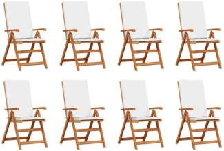 vidaXL Gartenstuhl 8 pcs Braun und Weiß 57 x 71,5 x 104 cm 3375771