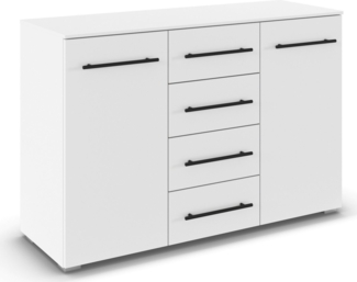 rauch Kombikommode Sideboard Schubladenkommode AVOLA mit Dekorfront (Breite 120 cm inkl. Soft-Close-Funktion), 2 Griff-Farben, 120 cm breit, 4 Schubladen, 4 Böden, MADE IN GERMANY
