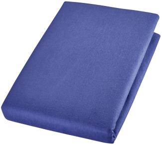 Cotonea Edel-Biber Bio-Baumwolle Spannbetttuch|60x120 cm| blau