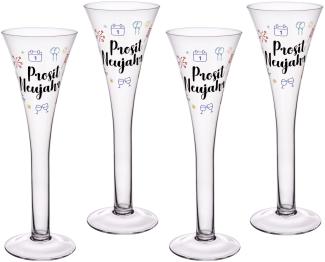 4er Set Sektglas "Prosit Neujahr" 260 ml