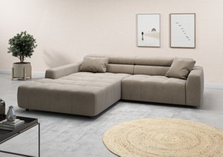3C Candy Ecksofa Denver auch mit Cord- und Easy care-Bezug, Kopfteilverstellung L-Form, wahlweise. mit motorischer Sitztiefenverstellung