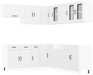 vidaXL 11-tlg. Küchenschrank-Set Kalmar Weiß Holzwerkstoff 3314911