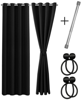 Cozyor Verdunkelungsvorhang 2er-Set inkl. 2 Magnethalter, thermoisolierend, Gardinen blickdicht, Ösen (2 St), verdunkelnd, Mikrofaser Polyester