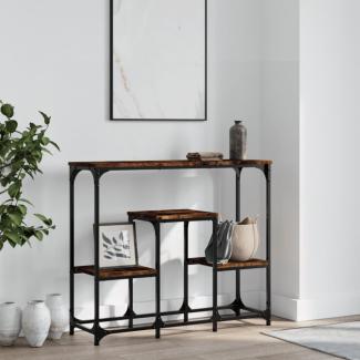 vidaXL Konsolentisch Räuchereiche 89,5x28x76 cm Holzwerkstoff 833385