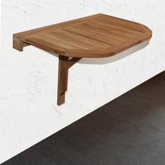 Teak Wandklapptisch Sondrio rund 80x50 cm + 50,- Euro