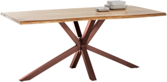 Tisch 240x100 Akazie Metall Holztisch Esstisch Speisetisch Küchentisch Esszimmer