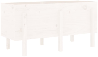 vidaXL Hochbeet Weiß 121x50x57 cm Massivholz Kiefer 825227