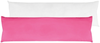 Seitenschläfer Kissenhülle Kissenfüllung Körperkissen, bequem und anschmiegsam in vielen verschiedenen Farben erhältlich (ca. 40x140cm + Kissenfüllung / pink - rosa)