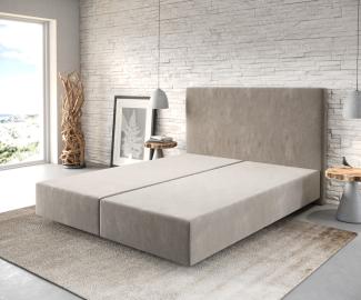 Boxspringgestell Dream-Well Mikrofaser Beige 160x200