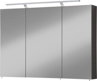 welltime Spiegelschrank Torino made in Germany Breite 100 cm, 3-türig, LED-Beleuchtung, Schalter-/Steckdosenbox