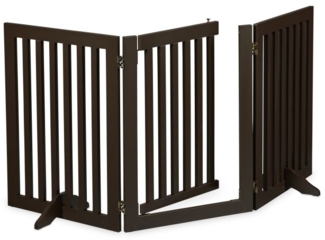 Braunes Absperrgitter mit Tür 70 cm hoch