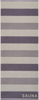 Egeria Saunatuch Bob, Walkfrottee (1-St), 75x200 cm im Streifendessin, reine Baumwolle