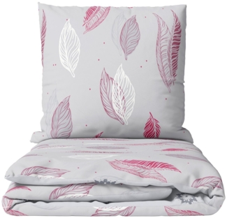 Leonado Vicenti Bettwäsche Winter flauschig warm, Fleece, 2 teilig, Thermofleece kuschelig weich, Federn