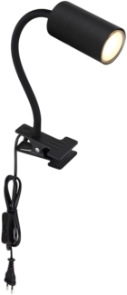 Tischlampe, Klemmleuchte, Metall, schwarz, Flexo-Spot, GU10