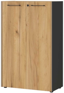 Aktenschrank vito Podium, Holzwerkstoff, Schwarz, Holzfarben, 75 x 120 x 40 cm