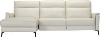 Places of Style Ecksofa Barano, L-Form, 260cm, in Leder und Webstoff, elektrische Relaxfunktion, mit USB-Anschluss