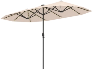 COSTWAY Sonnenschirm, LxB: 392x212 cm, mit 108 LED-Solarleuchten, Balkon
