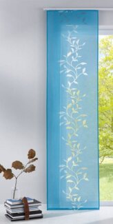 Gardinenbox Schiebegardine, Klettband (1 St), blickdicht, Raumtrenner Tendril Ausbrenner Stoff 85611