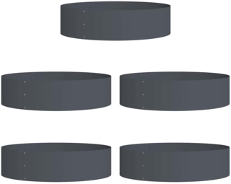 vidaXL Garten-Pflanzgefäß 5 pcs Anthrazit 80 x 80 x 20 cm 873625