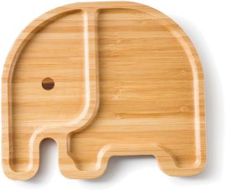 Donkey Products Bamboo Plate Eli, Teller, Bambusteller, Speiseteller, Kinderteller, Bambus, L 22 cm, 200487