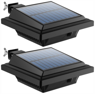 KingLux LED Dachrinnenleuchte 40LEDs Solar dachrinnenleuchten für außen mit Lichtsensor, Lichtsensor, LED fest integriert, Kaltweiss, Warmweiss