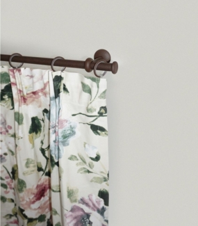 GARESA Gardinenstange ESPERANCA, Ø 16 mm, 1-läufig, Wunschmaßlänge, verschraubt, Metall, rustikale Vorhanggarnitur, verlängerbar, Eisen, Endkappe, mit Ringe