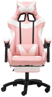 Gotagee Gaming-Stuhl Gaming Sessel Höhenverstellbar Bürostuhl mit Verstellbar Liegefunktion, mit Katzenohren en Kopfkissen, mit Lendenwirbelstütze en Fußstütze