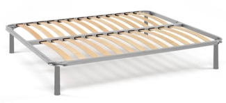 Dmora Orthopädisches Doppelbett Lattenrost Fancy, orthopädisches Untergestell aus Birkensperrholz mit 14 Lattenrosten, 100 % Made in Italy, 120 x 200 x 34 cm