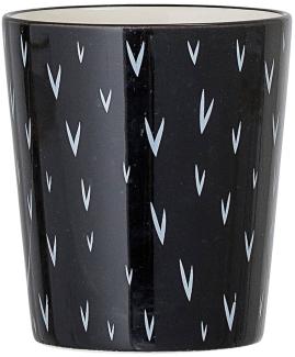 Bloomingville Becher Steingut, schwarz, 7,5x9 cm