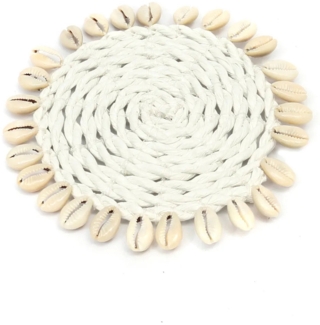 Die Seagrass Shell Untersetzer - Weiss - Weiß - 12x12x1cm