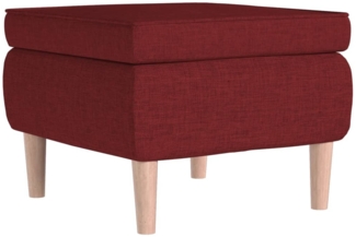 vidaXL Hocker mit Holzbeinen Weinrot Stoff [329449]