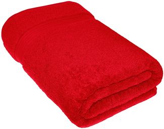 Lashuma Badetuch - Badehandtuch Linz, Frottee (1-St), Damen Badetuch Rot 100x150 cm