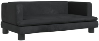 vidaXL Kindersofa Schwarz 80x45x30 cm Samt 3196309
