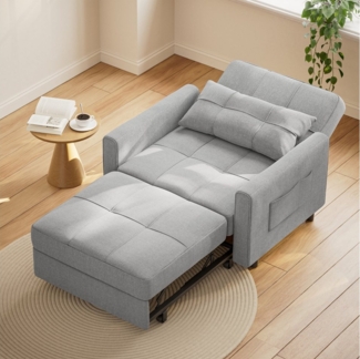 Bealife Sessel 3 in 1 Klappsessel, Schlafsessel, Liegesessel, 191 cm erweiterte (1 Set,Sessel, Relaxsessel), Liegefläche 191cm, verstellbar