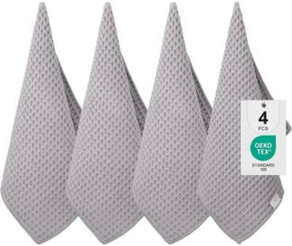 Moosfor Microfasertücher 4er-Set Saugfähige Fusselfrei Küchentücher 40x70 cm