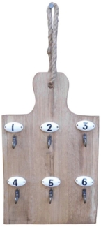 Deko-Impression Schlüsselbrett Dekoratives, stabiles Schlüsselbrett schlüsselhaken Haken Holz Eisen, (1 St)